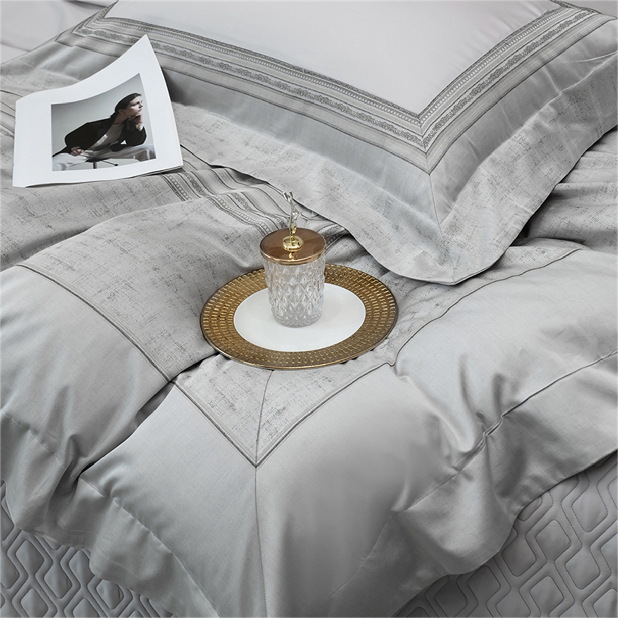 91家纺网 家纺一手货源 找家纺 （总）OL家纺 2025新款天丝棉拼角四件套-爱丽斯娜（控价1.5/1.8标准被套折券后498元！！！）