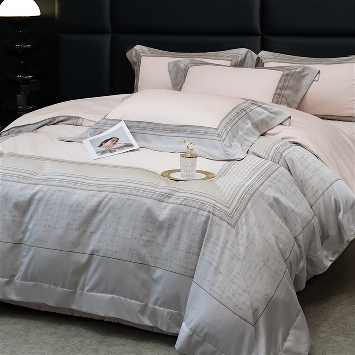 91家纺网 家纺一手货源 找家纺 OL家纺 2025新款天丝棉拼角四件套-爱丽斯娜（控价1.5/1.8标准被套折券后498元！！！） 爱丽斯娜-气质玉