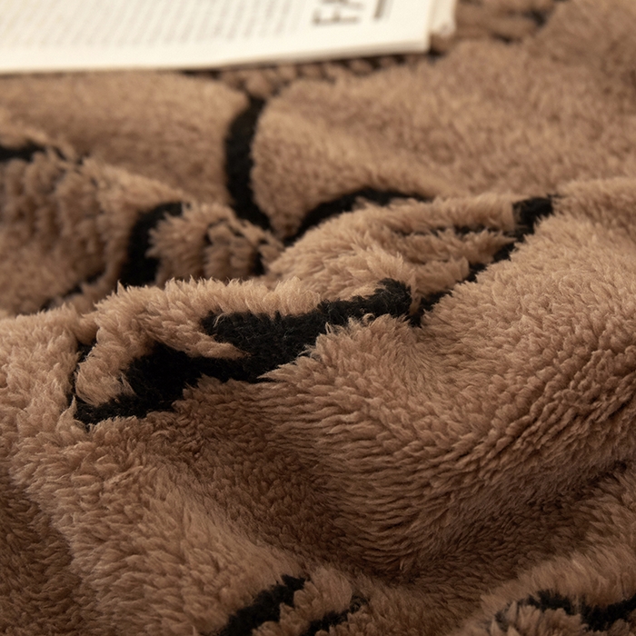 91家纺网 家纺一手货源 找家纺 楼兰公主毛毯专供 2025新款阳离子羊羔绒蕉叶绒毯毛毯毯子-单层 蕉叶绒-咖（单层）