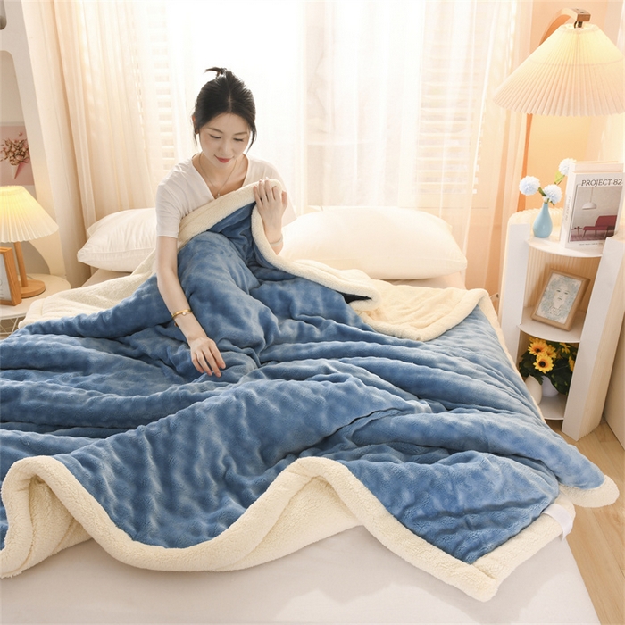 91家纺网 家纺一手货源 找家纺 （总）恋绒家居 2025新款舒棉绒毛毯三层夹棉牛奶绒印花毛毯卡通秋冬午睡毯多功能盖毯可机洗毯子