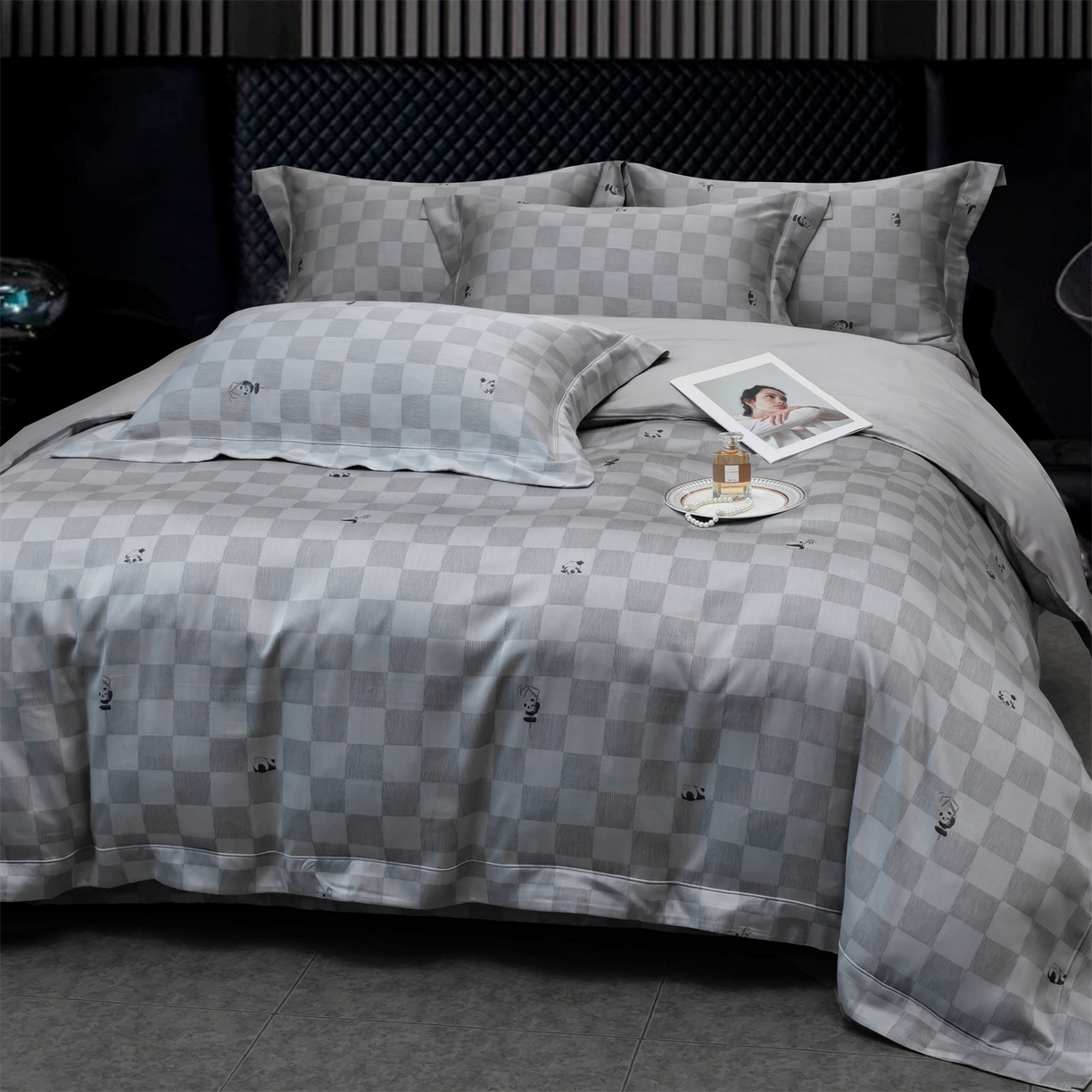 91家纺网 家纺一手货源 找家纺 OL家纺 2025新款天丝棉色织大提花四件套（控价1.5/1.8标准被套折券后398元！！！） 乐宝