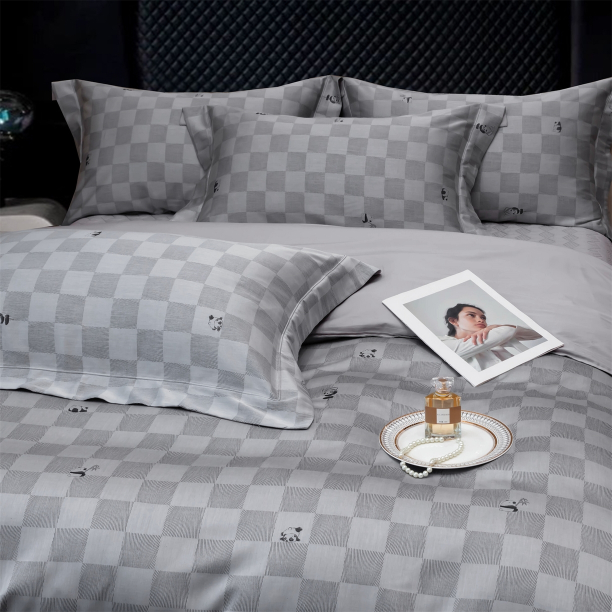 91家纺网 家纺一手货源 找家纺 OL家纺 2025新款天丝棉色织大提花四件套（控价1.5/1.8标准被套折券后398元！！！） 乐宝