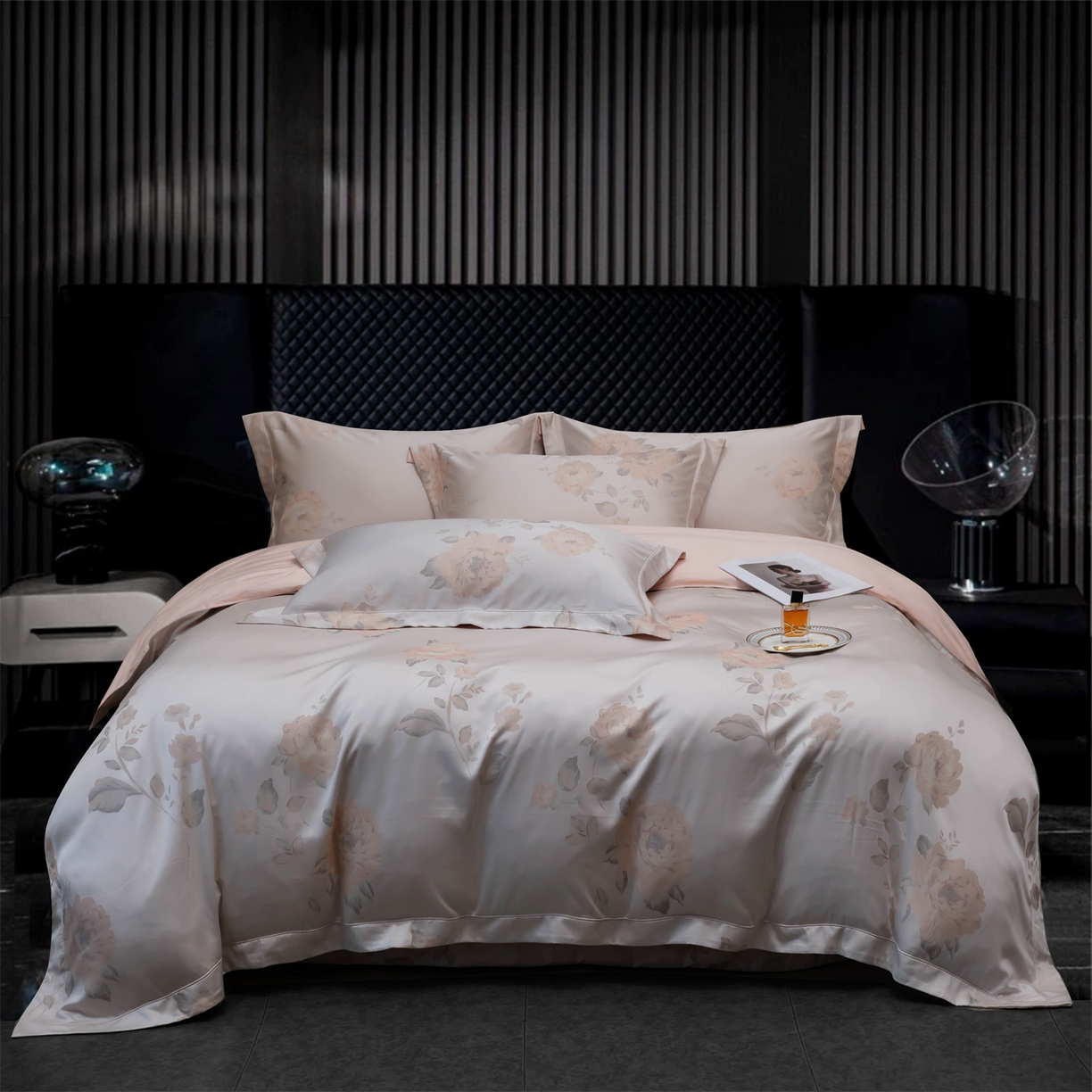 OL家纺 2025新款天丝棉色织大提花四件套（控价1.5/1.8标准被套折券后398元！！！） 雅姿-豆沙粉