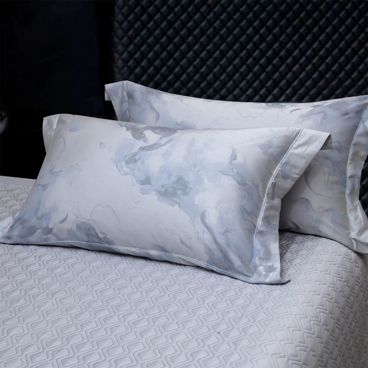 91家纺网 家纺一手货源 找家纺 OL家纺 2025新款天丝棉色织大提花四件套（控价1.5/1.8标准被套折券后398元！！！） 轻舞飞扬-天兰