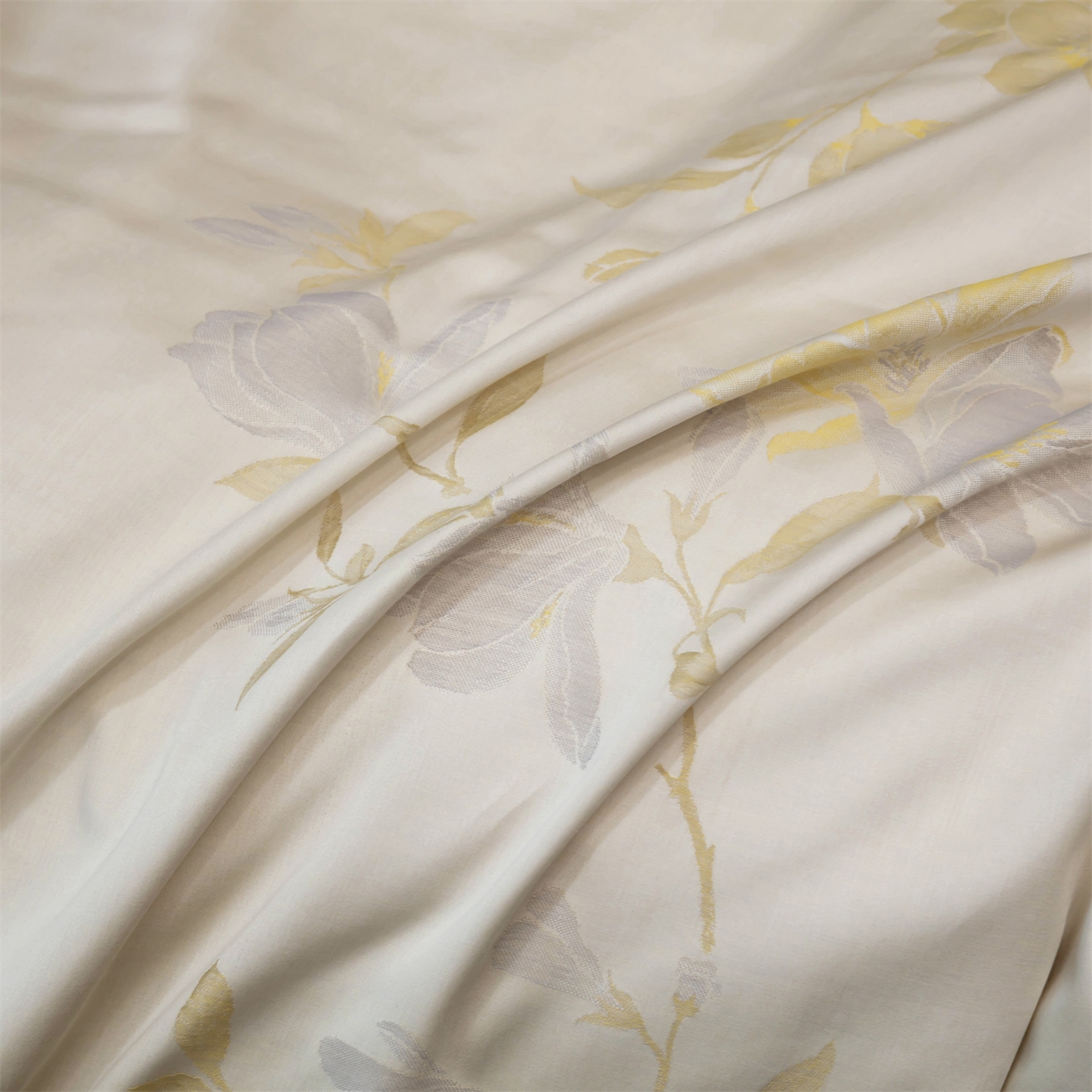 91家纺网 家纺一手货源 找家纺 OL家纺 2025新款天丝棉色织大提花四件套（控价1.5/1.8标准被套折券后398元！！！） 风的印记-黄