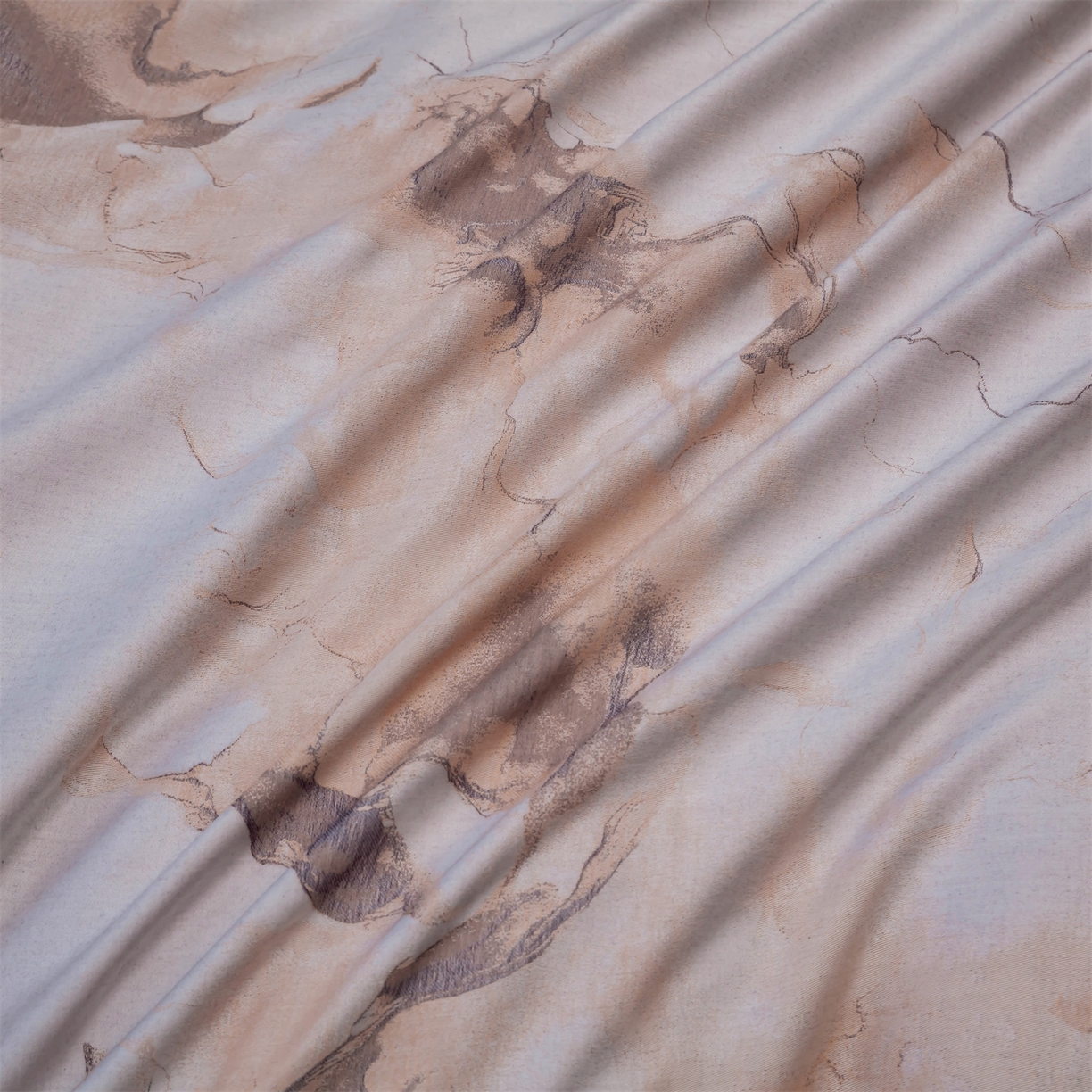 91家纺网 家纺一手货源 找家纺 OL家纺 2025新款天丝棉色织大提花四件套（控价1.5/1.8标准被套折券后398元！！！） 轻舞飞扬-驼