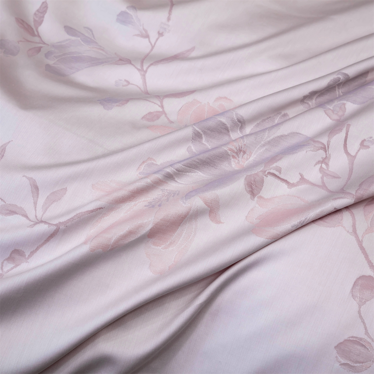 91家纺网 家纺一手货源 找家纺 OL家纺 2025新款天丝棉色织大提花四件套（控价1.5/1.8标准被套折券后398元！！！） 风的印记-粉