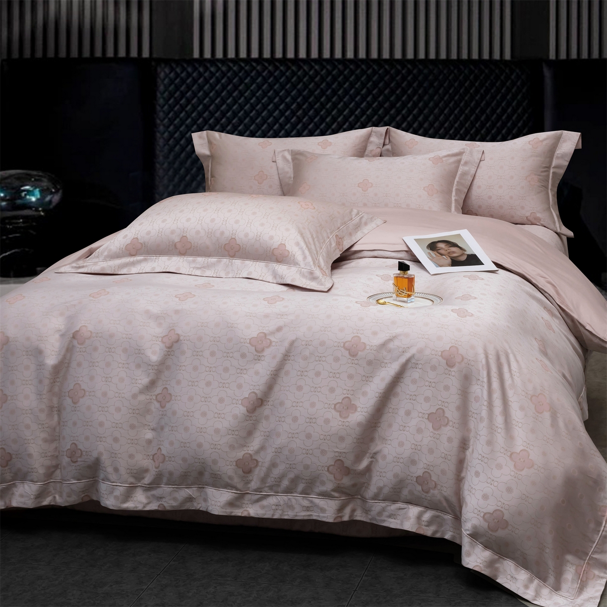 91家纺网 家纺一手货源 找家纺 OL家纺 2025新款天丝棉色织大提花四件套（控价1.5/1.8标准被套折券后398元！！！） 精致生活