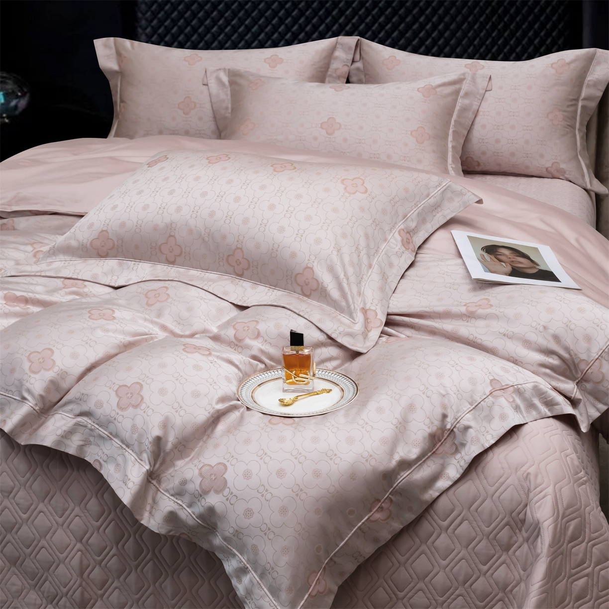 91家纺网 家纺一手货源 找家纺 OL家纺 2025新款天丝棉色织大提花四件套（控价1.5/1.8标准被套折券后398元！！！） 精致生活