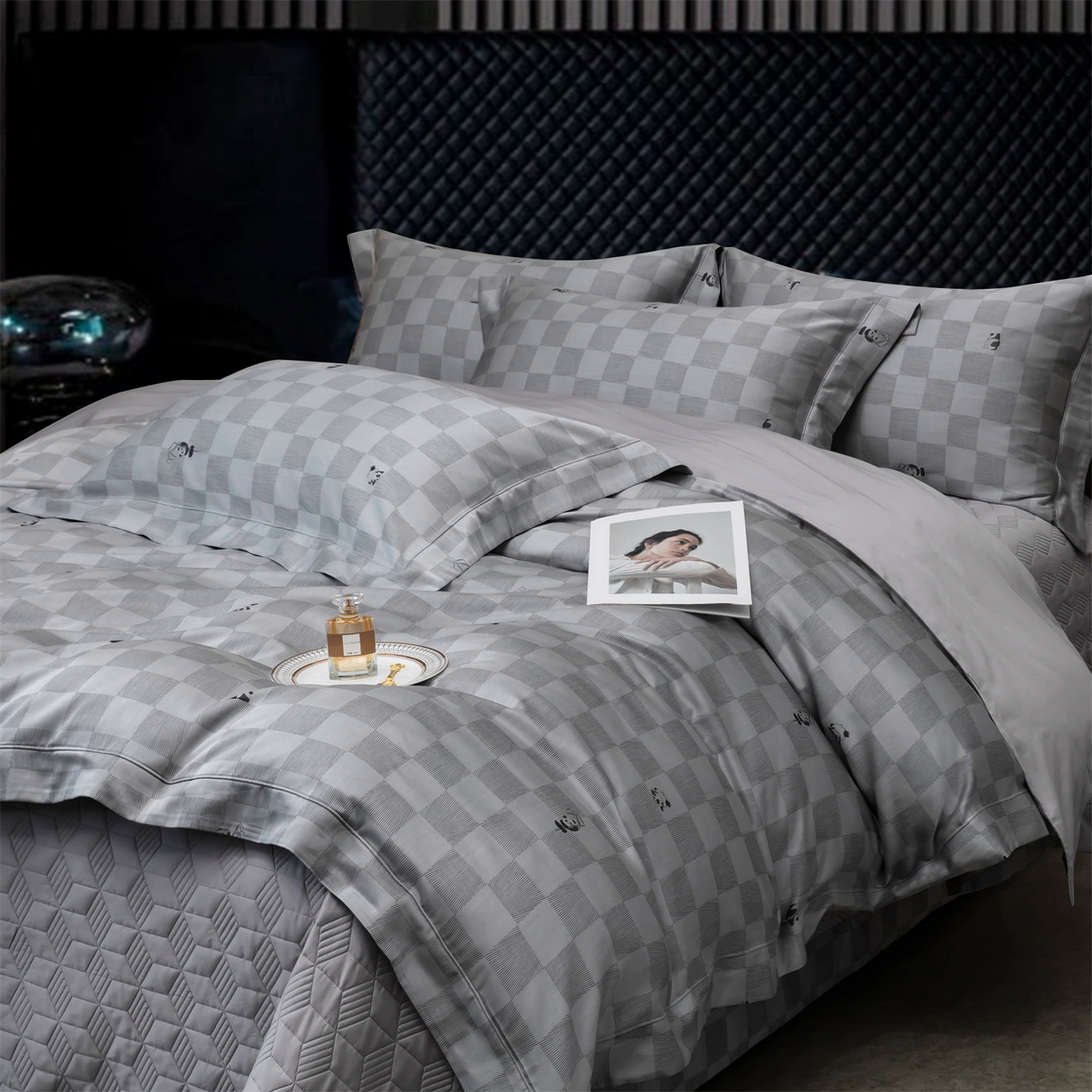 91家纺网 家纺一手货源 找家纺 OL家纺 2025新款天丝棉色织大提花四件套（控价1.5/1.8标准被套折券后398元！！！） 乐宝