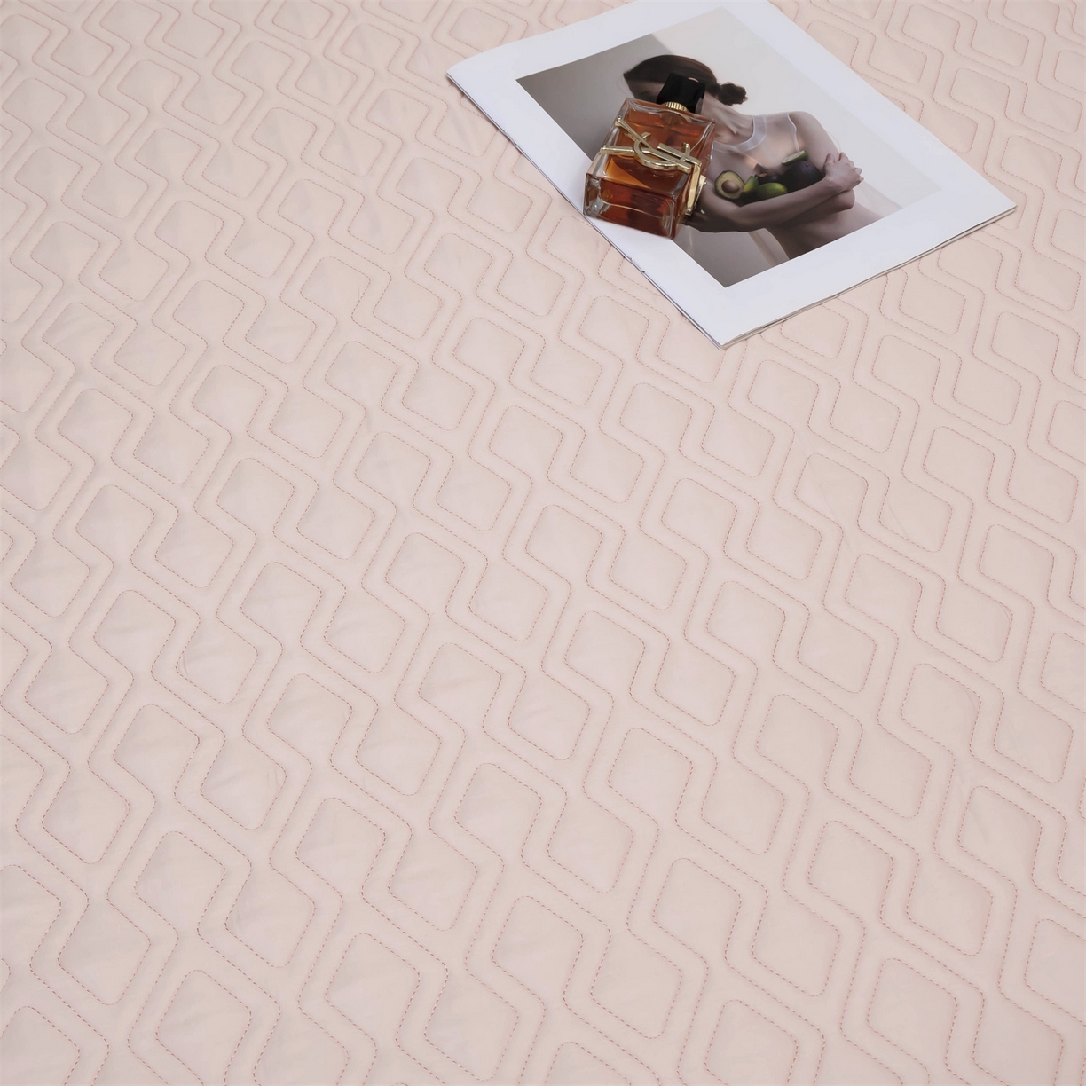 91家纺网 家纺一手货源 找家纺 OL家纺 2025新款天丝棉色织大提花四件套（控价1.5/1.8标准被套折券后398元！！！） 雅姿-豆沙粉