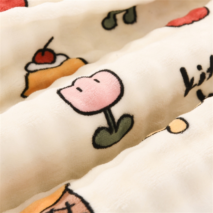 91家纺网 家纺一手货源 找家纺 恋绒家纺 2025新款舒棉绒毛毯三层夹棉牛奶绒印花毛毯卡通秋冬午睡毯多功能盖毯可机洗毯子 KT猫的幸福时光