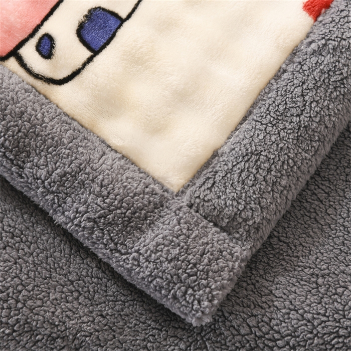 91家纺网 家纺一手货源 找家纺 恋绒家纺 2025新款舒棉绒毛毯三层夹棉牛奶绒印花毛毯卡通秋冬午睡毯多功能盖毯可机洗毯子 KT猫的幸福时光