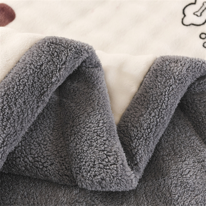 91家纺网 家纺一手货源 找家纺 恋绒家纺 2025新款舒棉绒毛毯三层夹棉牛奶绒印花毛毯卡通秋冬午睡毯多功能盖毯可机洗毯子 腊条狗