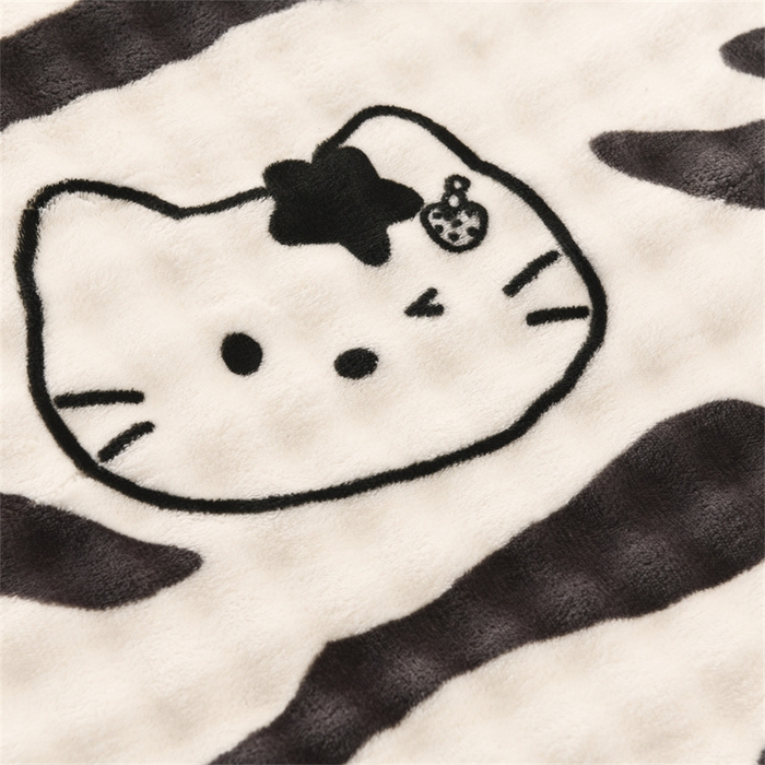 91家纺网 家纺一手货源 找家纺 恋绒家纺 2025新款舒棉绒毛毯三层夹棉牛奶绒印花毛毯卡通秋冬午睡毯多功能盖毯可机洗毯子 猫头斑马纹