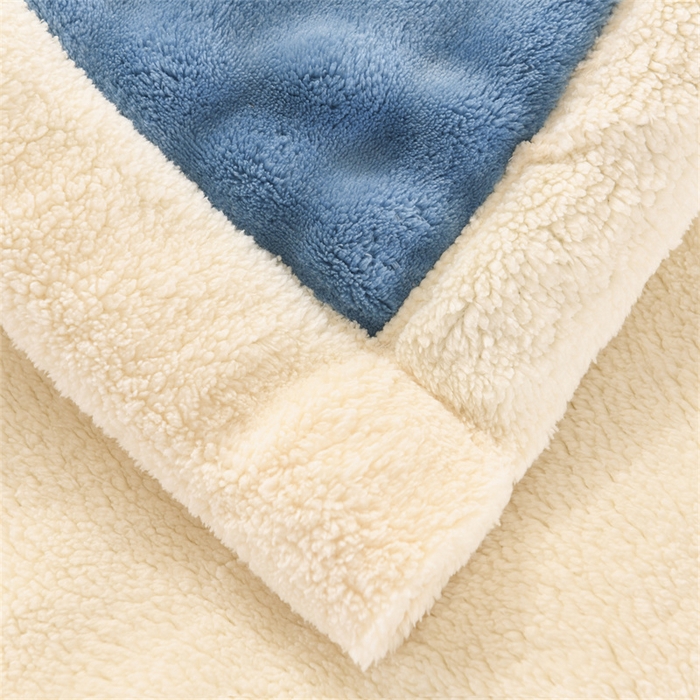 91家纺网 家纺一手货源 找家纺 恋绒家纺 2025新款舒棉绒毛毯三层夹棉牛奶绒印花毛毯卡通秋冬午睡毯多功能盖毯可机洗毯子 天空蓝