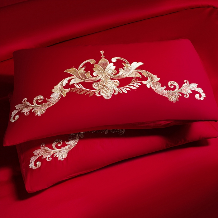 91家纺网 家纺一手货源 找家纺 用心 2025新款婚庆全棉刺绣四件套多件套系列 一生一世