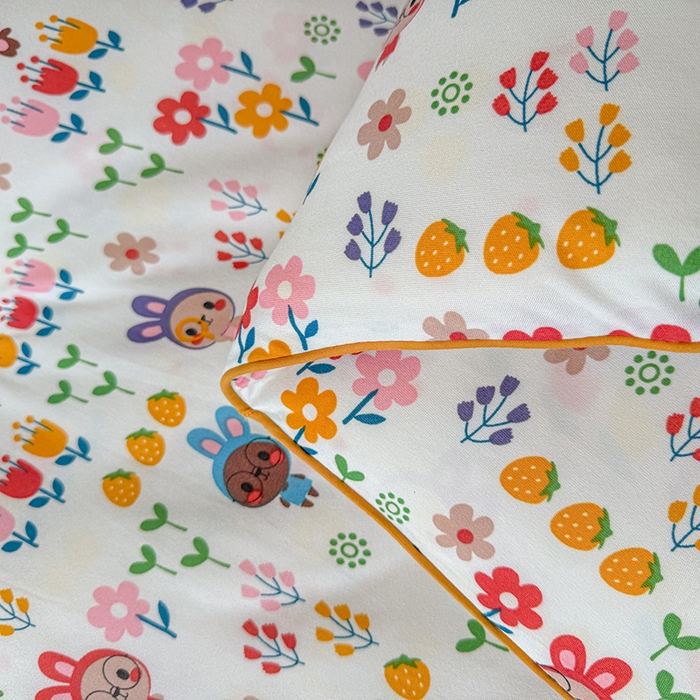 91家纺网 家纺一手货源 找家纺 薇玛仕 2025新款A类牛奶丝针织棉印花大豆被春秋被加厚冬被卡通儿童被 萌宠