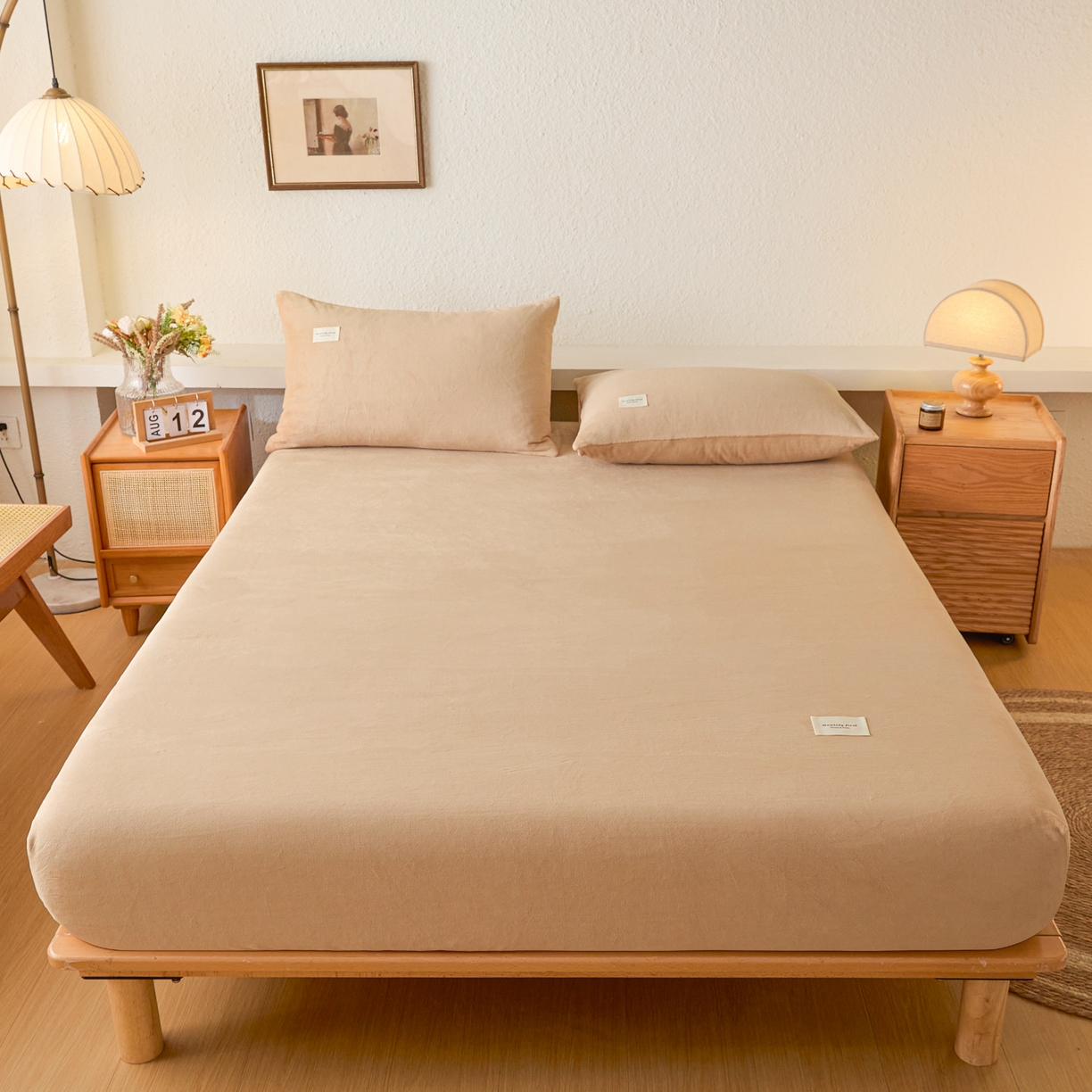 91家纺网 家纺一手货源 找家纺 （总）梵克保罗 2025新款牛奶绒单床笠系列