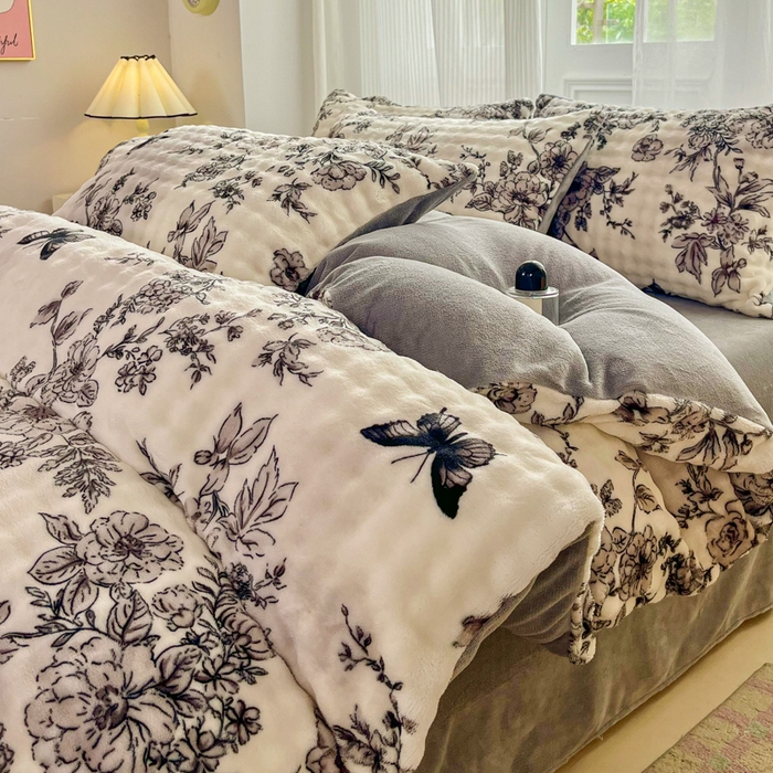 91家纺网 家纺一手货源 找家纺 （总）润肤居 2025新款保暖舒适亲肤牛奶绒泡泡四件套