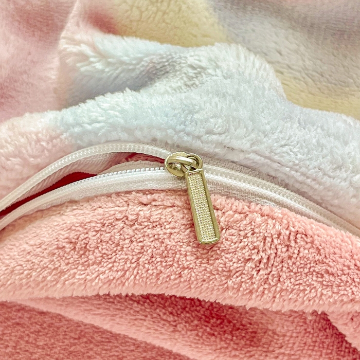 91家纺网 家纺一手货源 找家纺 润肤居 2025新款保暖舒适亲肤牛奶绒泡泡四件套 小花世界米黄底-豆沙