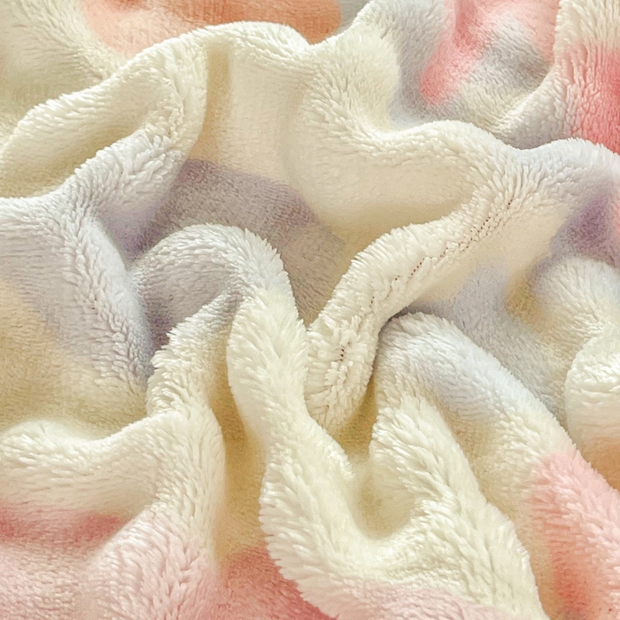 91家纺网 家纺一手货源 找家纺 润肤居 2025新款保暖舒适亲肤牛奶绒泡泡四件套 小花世界米黄底-豆沙