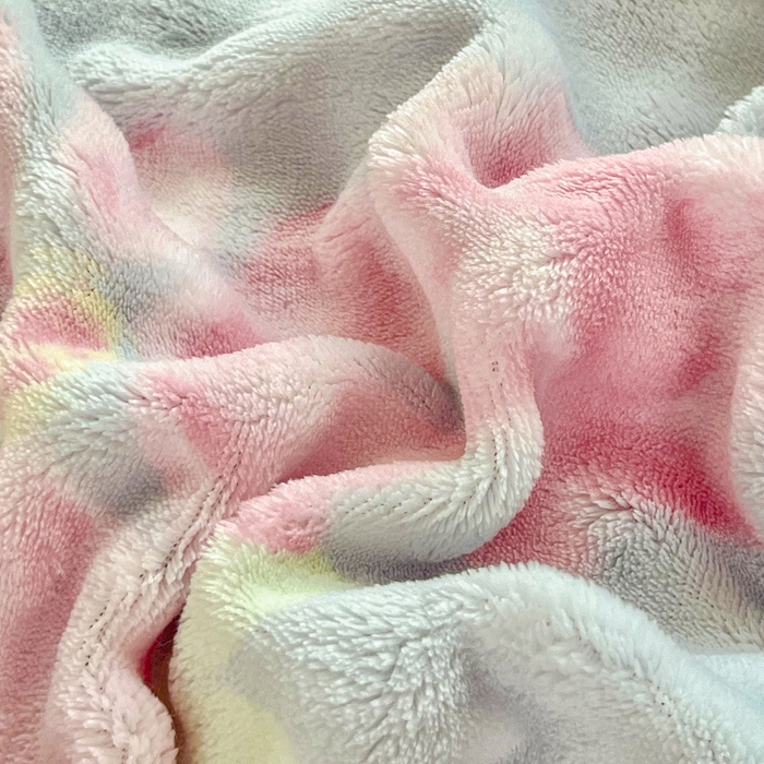 91家纺网 家纺一手货源 找家纺 润肤居 2025新款保暖舒适亲肤牛奶绒泡泡四件套 春暖花开蓝