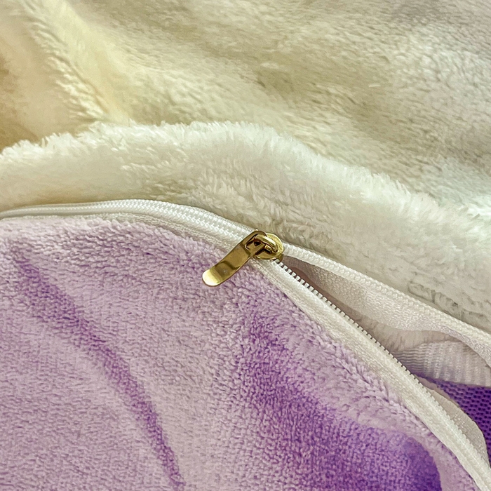 91家纺网 家纺一手货源 找家纺 润肤居 2025新款保暖舒适亲肤牛奶绒泡泡四件套 云纹云朵紫