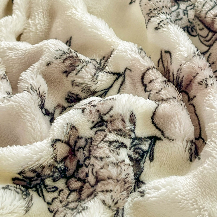 91家纺网 家纺一手货源 找家纺 润肤居 2025新款保暖舒适亲肤牛奶绒泡泡四件套 碟追花