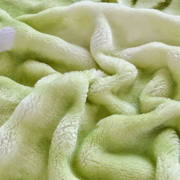 91家纺网 家纺一手货源 找家纺 润肤居 2025新款保暖舒适亲肤牛奶绒泡泡四件套 鸡心绿