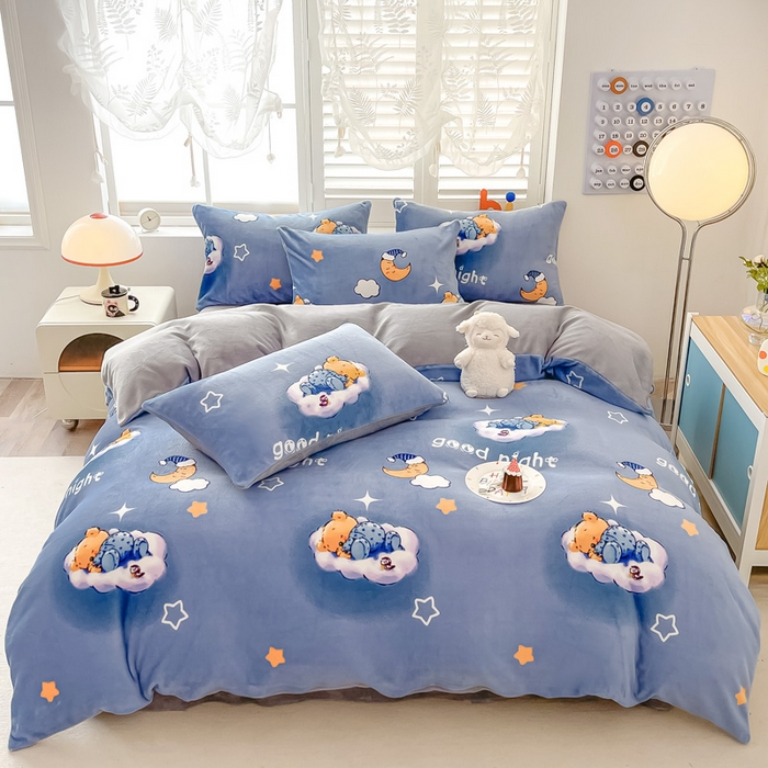 91家纺网 家纺一手货源 找家纺 （总）梵克保罗 2025新款牛奶绒四件套金貂绒法莱绒加厚保暖直播电商热款 支持跨境电商