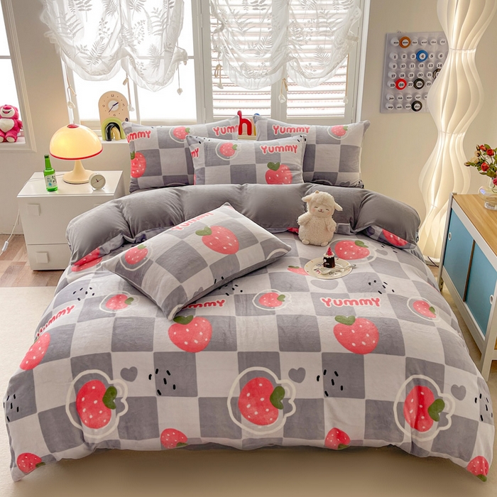 91家纺网 家纺一手货源 找家纺 （总）梵克保罗 2025新款牛奶绒四件套金貂绒法莱绒加厚保暖直播电商热款 支持跨境电商