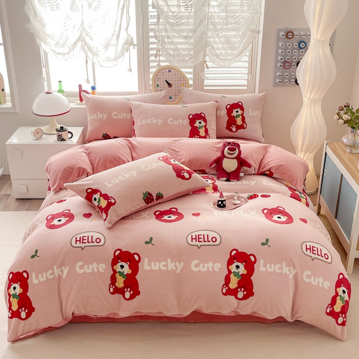 91家纺网 家纺一手货源 找家纺 （总）梵克保罗 2025新款牛奶绒四件套金貂绒法莱绒加厚保暖直播电商热款 支持跨境电商