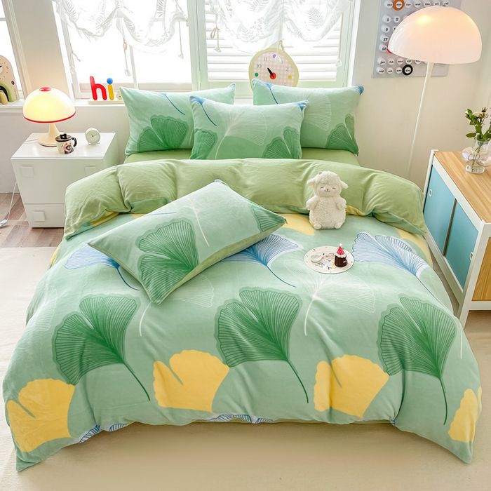 91家纺网 家纺一手货源 找家纺 （总）梵克保罗 2025新款牛奶绒四件套金貂绒法莱绒加厚保暖直播电商热款 支持跨境电商