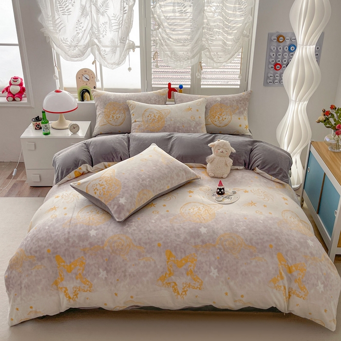 91家纺网 家纺一手货源 找家纺 （总）梵克保罗 2025新款牛奶绒四件套金貂绒法莱绒加厚保暖直播电商热款 支持跨境电商