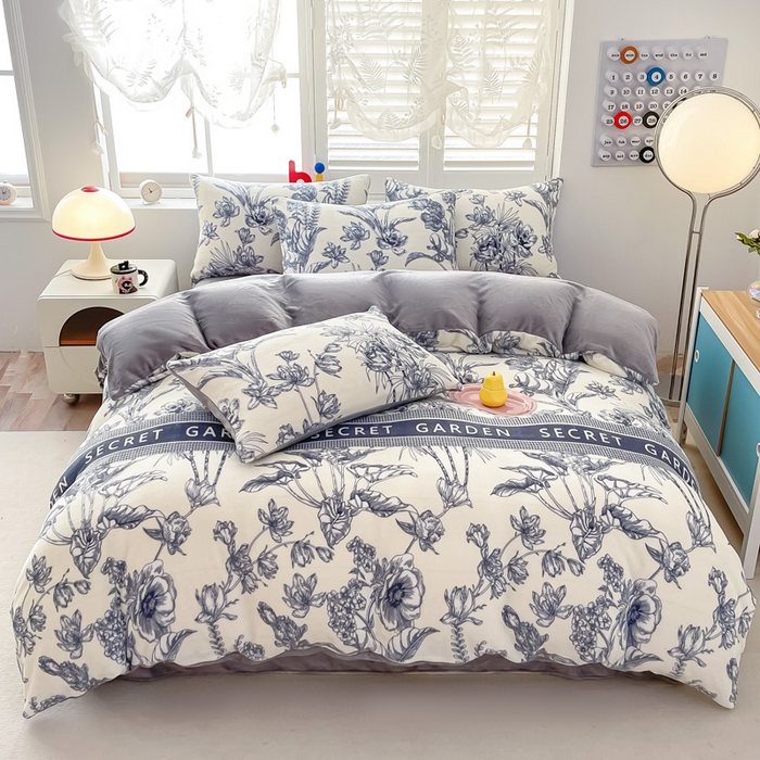 91家纺网 家纺一手货源 找家纺 （总）梵克保罗 2025新款牛奶绒四件套金貂绒法莱绒加厚保暖直播电商热款 支持跨境电商