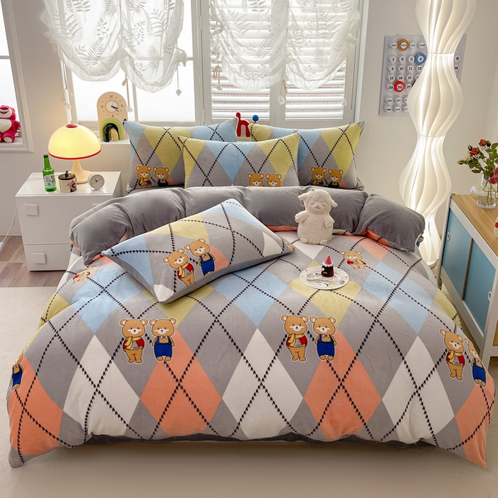 91家纺网 家纺一手货源 找家纺 （总）梵克保罗 2025新款牛奶绒四件套金貂绒法莱绒加厚保暖直播电商热款 支持跨境电商