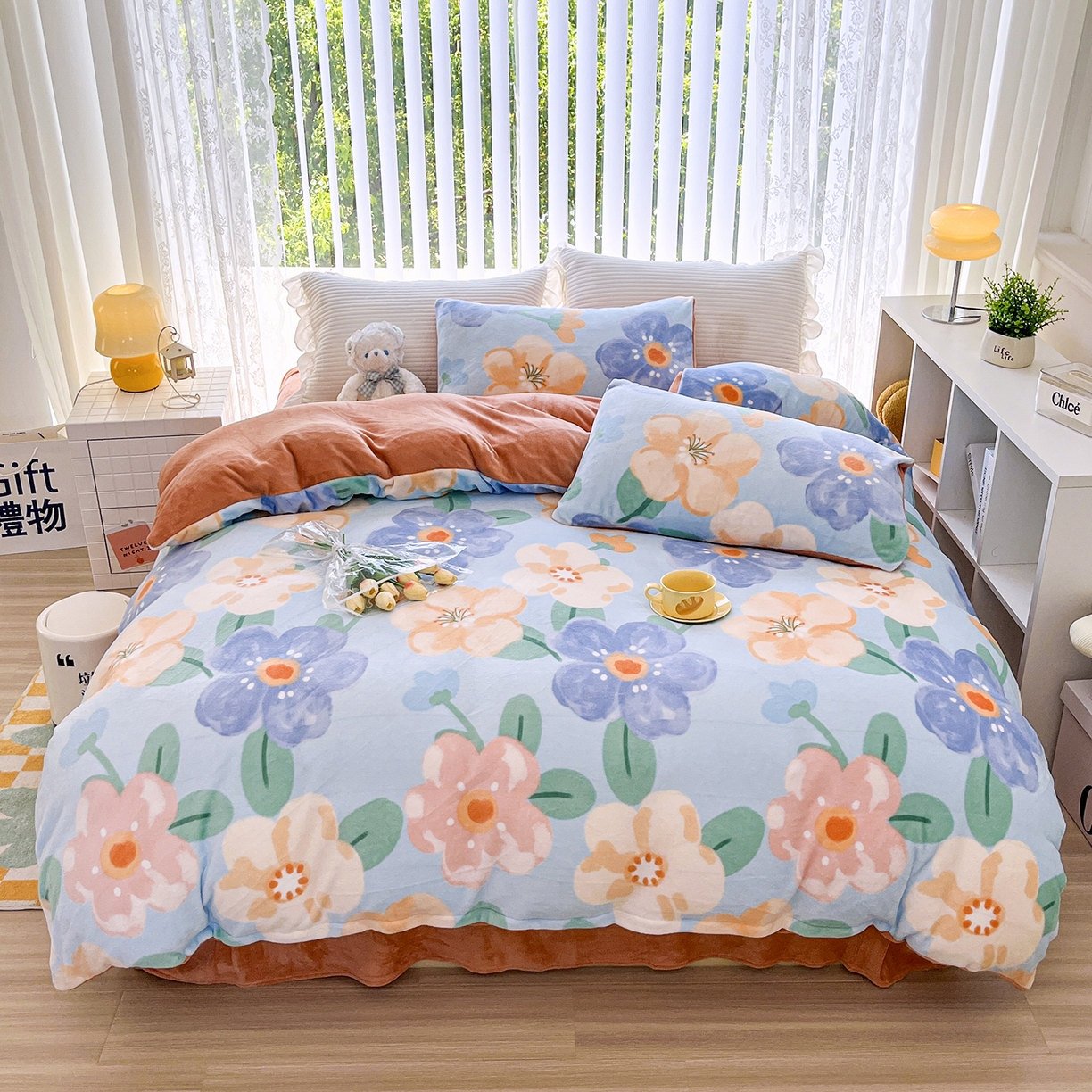 91家纺网 家纺一手货源 找家纺 （总）梵克保罗 2025新款牛奶绒四件套金貂绒法莱绒加厚保暖直播电商热款 支持跨境电商