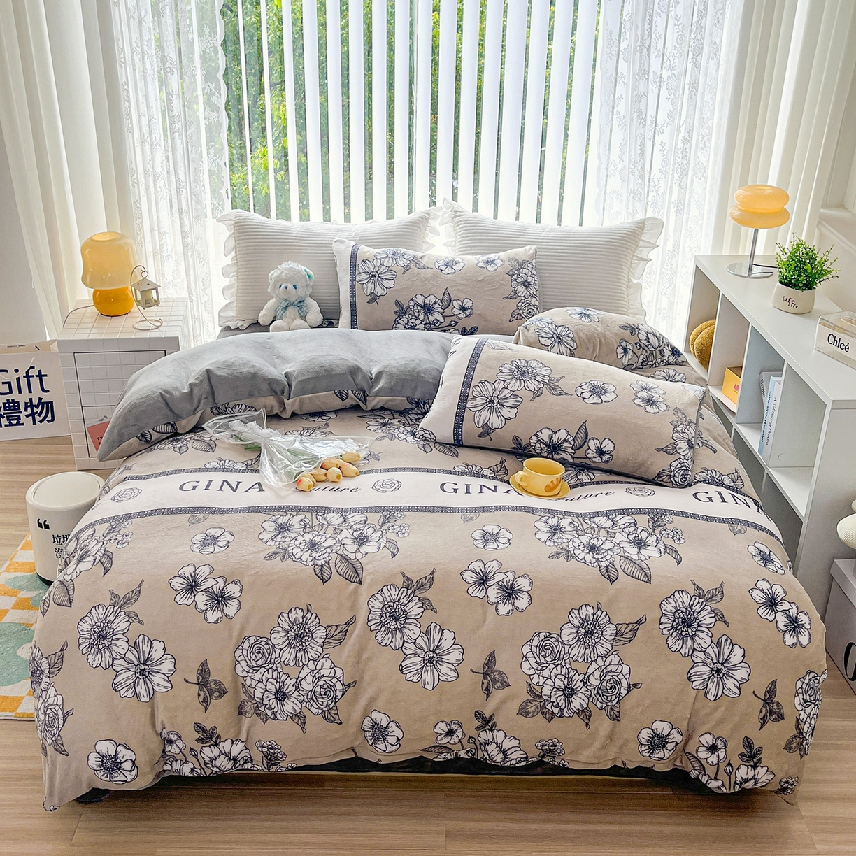 91家纺网 家纺一手货源 找家纺 （总）梵克保罗 2025新款牛奶绒四件套金貂绒法莱绒加厚保暖直播电商热款 支持跨境电商