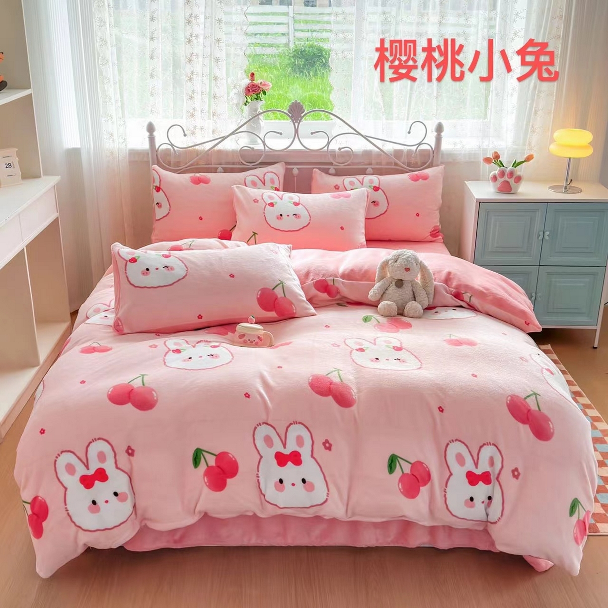 91家纺网 家纺一手货源 找家纺 （总）梵克保罗 2025新款牛奶绒四件套金貂绒法莱绒加厚保暖直播电商热款 支持跨境电商