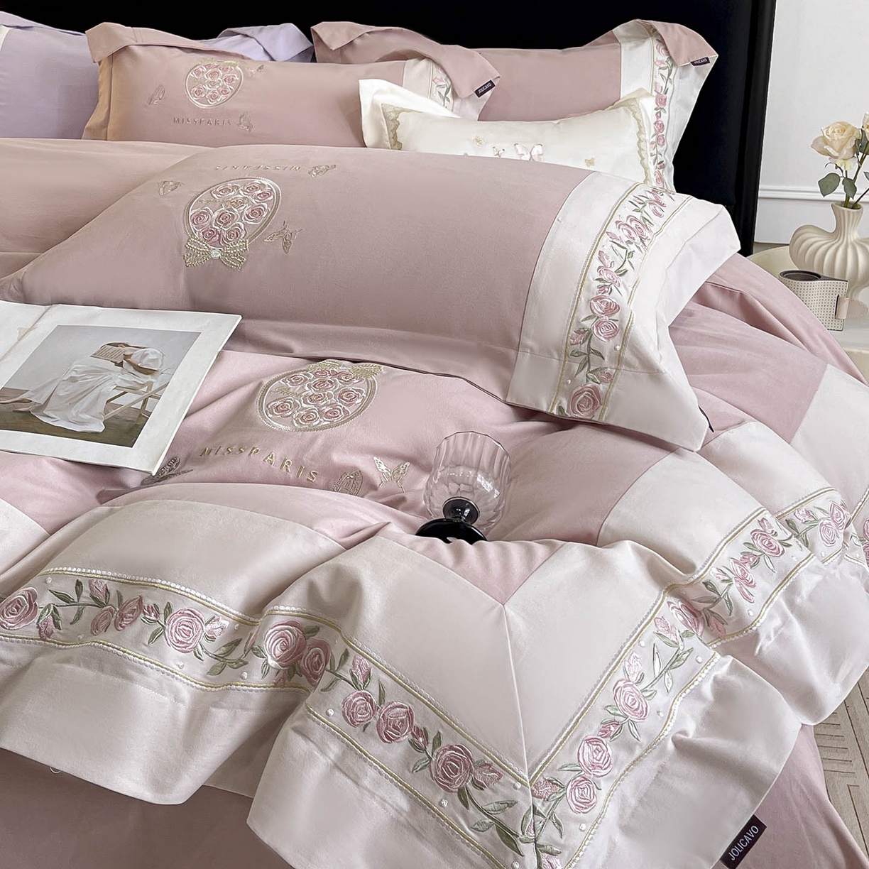 91家纺网 家纺一手货源 找家纺 （总）冬季爆款A类长绒棉加厚磨毛全棉纯棉保暖高端重工刺绣全工艺被套床单轻奢床上用品