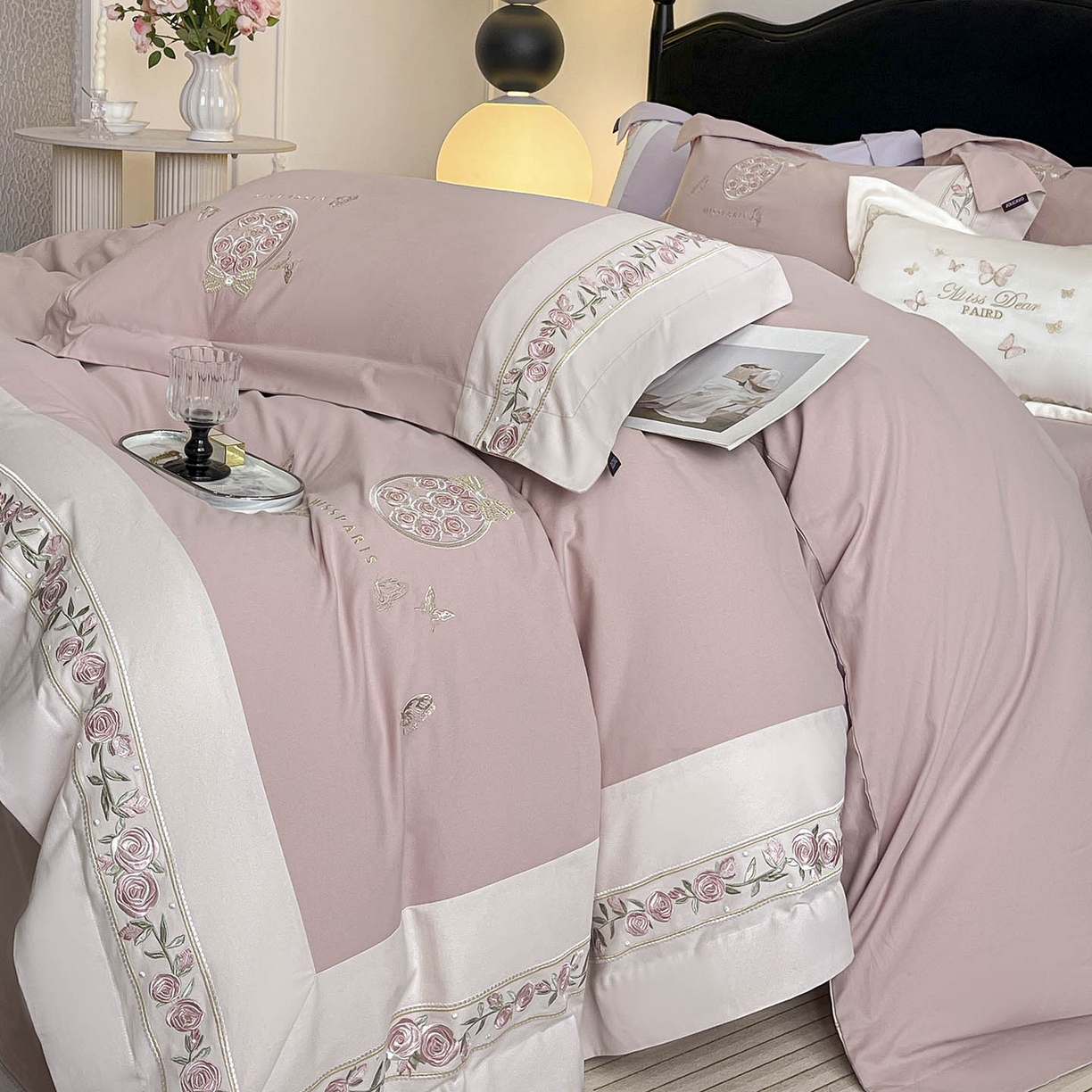 91家纺网 家纺一手货源 找家纺 （总）冬季爆款A类长绒棉加厚磨毛全棉纯棉保暖高端重工刺绣全工艺被套床单轻奢床上用品