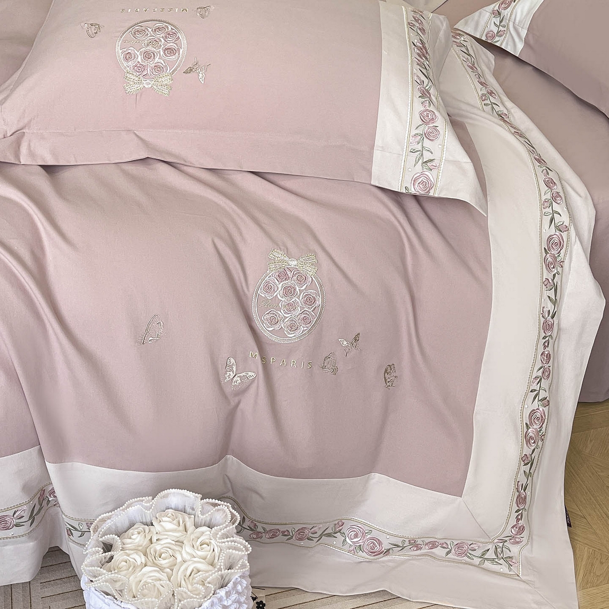 91家纺网 家纺一手货源 找家纺 （总） 冬季爆款A类长绒棉加厚磨毛全棉纯棉保暖高端重工刺绣全工艺被套床单轻奢床上用品