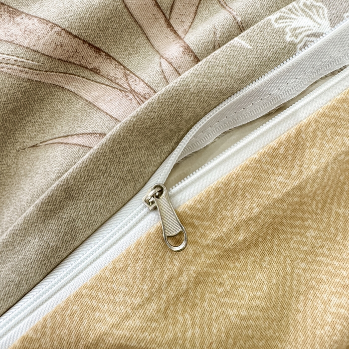 91家纺网 家纺一手货源 找家纺 凌鼎 2025新款喷气加厚磨毛四件套系列1 古韵佳人-咖