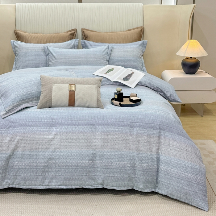 91家纺网 家纺一手货源 找家纺 凌鼎 2025新款喷气加厚磨毛四件套系列1 伦敦假日蓝