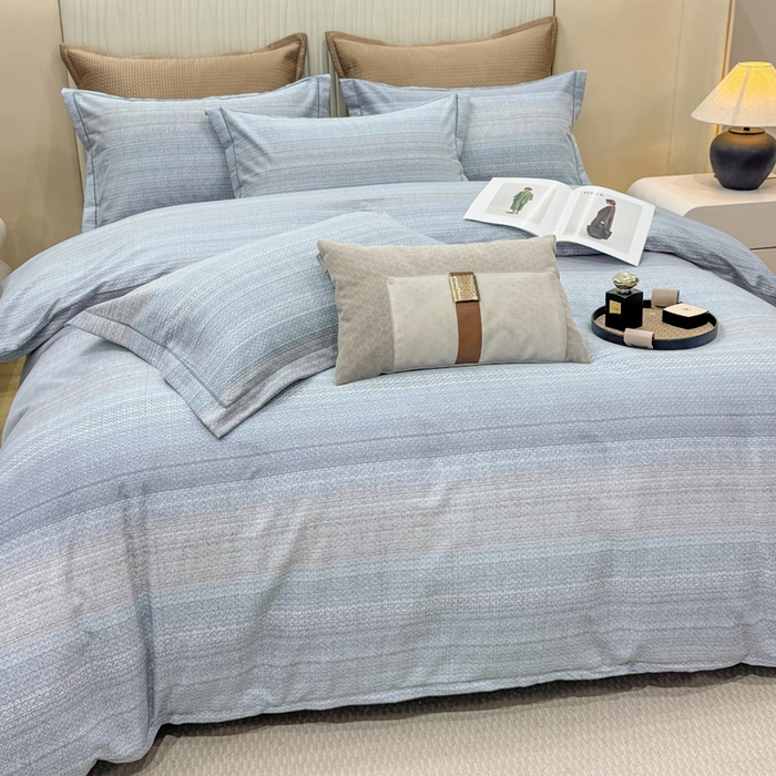 91家纺网 家纺一手货源 找家纺 凌鼎 2025新款喷气加厚磨毛四件套系列1 伦敦假日蓝