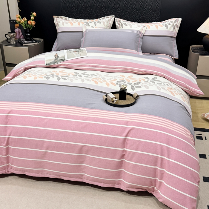 91家纺网 家纺一手货源 找家纺 凌鼎 2025新款喷气加厚磨毛四件套系列1 威廉粉