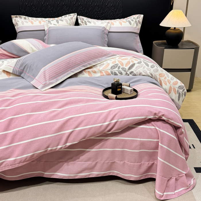 91家纺网 家纺一手货源 找家纺 凌鼎 2025新款喷气加厚磨毛四件套系列1 威廉粉