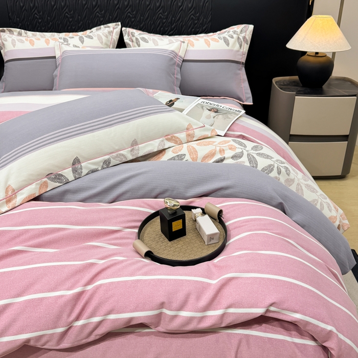 91家纺网 家纺一手货源 找家纺 凌鼎 2025新款喷气加厚磨毛四件套系列1 威廉粉