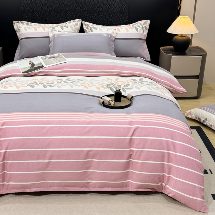 91家纺网 家纺一手货源 找家纺 凌鼎 2025新款喷气加厚磨毛四件套系列1 威廉粉